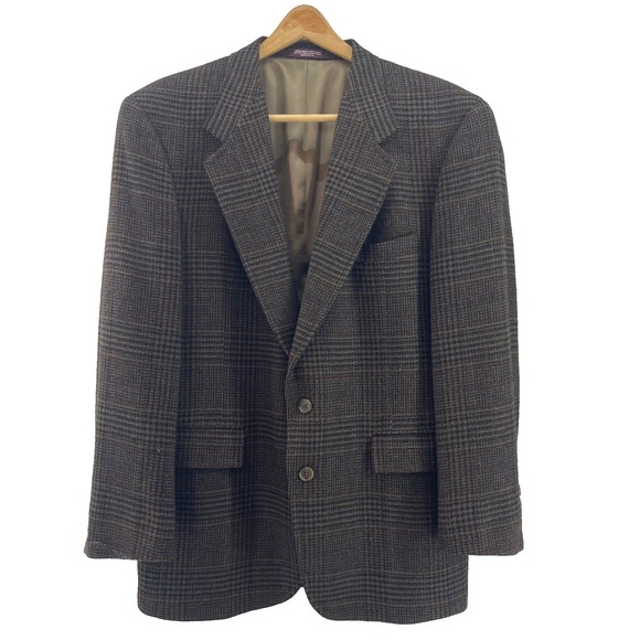 Evan Picone Other - Vintage Wool Houndstooth Blazer Mens 42R Tweed USA Classic Preppy